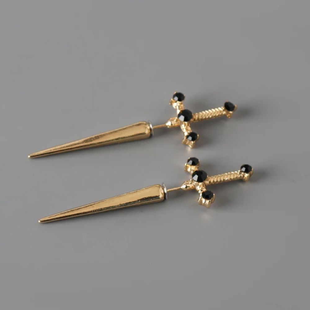 GOTHIC SWORD EARRINGS (PAIR)